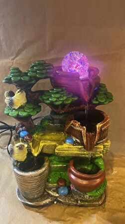 Su Şelalesi Dekoratif Kuşlu