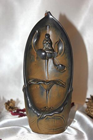 Budha Geri Akış Tütsülük Buda Ters Akış Tütsü Seramik Feng Sui