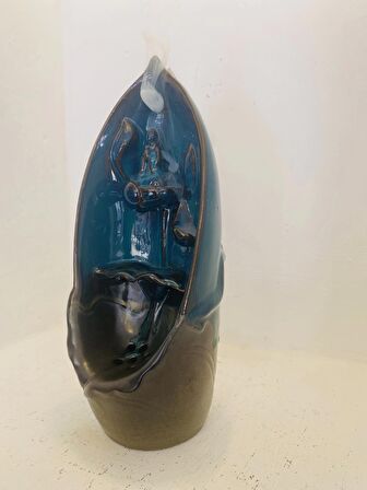 budha geri akış tütsülük buda ters akış tütsü seramik feng sui