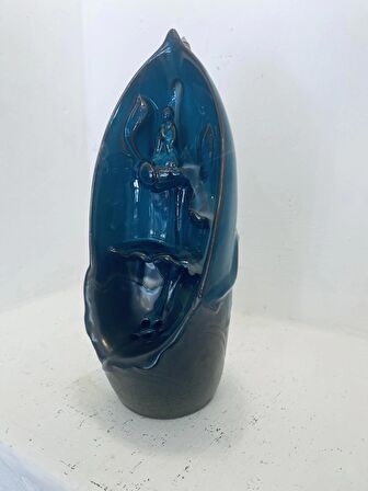 budha geri akış tütsülük buda ters akış tütsü seramik feng sui