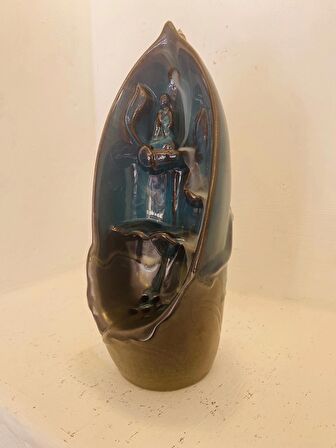 budha geri akış tütsülük buda ters akış tütsü seramik feng sui