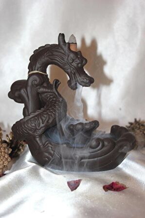 Ejderha Budha Geri Akış Tütsülük Buda Ters Akış Tütsü Seramik Feng Sui