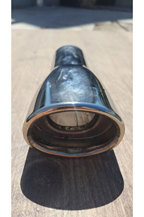 51 Mm Rüzgar Sesli Tek Kapaklı Yassı Nikelaj Egzoz Ucu Eksoz