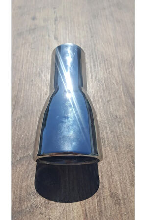 51 Mm Rüzgar Sesli Tek Kapaklı Yassı Nikelaj Egzoz Ucu Eksoz