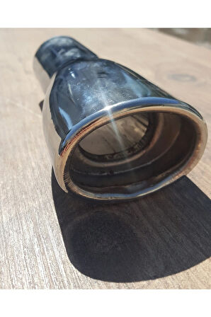 51 Mm Rüzgar Sesli Tek Kapaklı Yassı Nikelaj Egzoz Ucu Eksoz