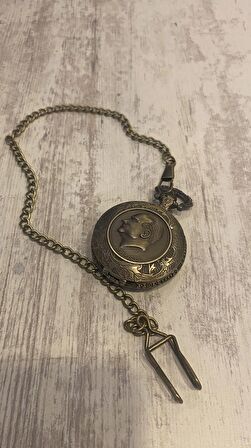 atatürk kabartmalı cep saati köstekli saat