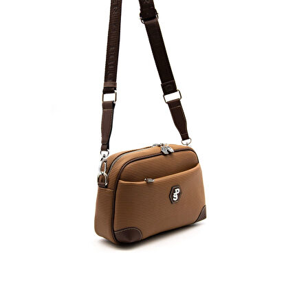 Silver Polo  Kadın Çapraz Çanta 1094-45529 SILVER POLO ÇAPRAZ BAYAN ÇANTASI M86 KARAMEL-MAT KAHVE