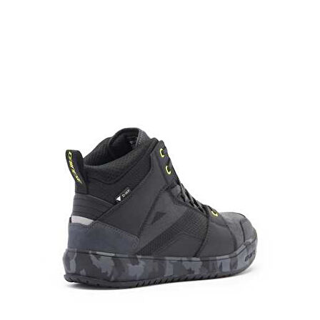 DAINESE AYAKKABI/ SUBURB D-WP SHOES BLACK/CAMO/ACID YELLOW