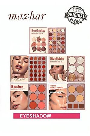 Makyaj Kitapı 5'li Palet Seti – Göz Farı, Ruj, Highlighter, Allık + NEW LADY HİJENİK PEDİ (HEDİYE)