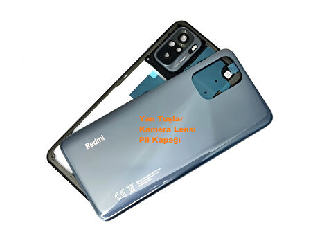 Tkgz Xiaomi Redmi NOTE 10S (4G) KASA Arka Pil Batarya Kapağı SİYAH