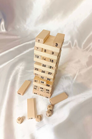 Jenga Ahşap Oyuncak Oyun Çubuğu Çöpü Akıl Zeka Beceri Oyunu