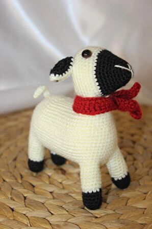 Amigurumi El İşi Doğal Buzyy Kuzu  Figürü Doğal Oyuncak  Uyku Arkadaşı