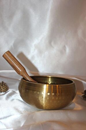 Pirinç Meditasyon Çanı Yoga Çanı Tibet Çanağı Singing Bowl 15 Cm