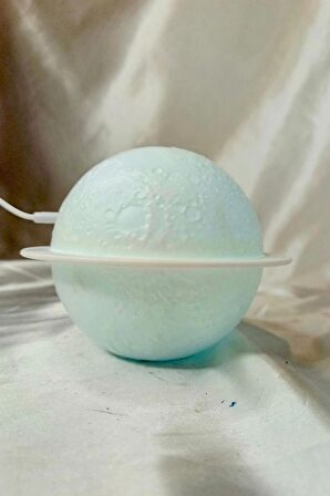 Difüzör Ay Temalı 3 Renk Led Işıklı Soğuk Buhar Nemlendirici 3D