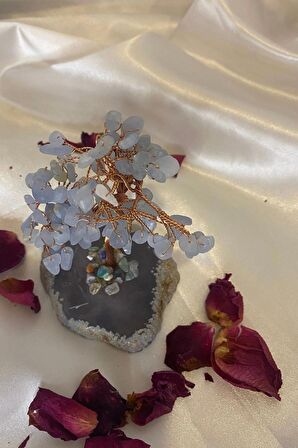 Doğaltaş Avanturin Taşı Doğal Taş Bakır Hayat Ağacı Stres Meditasyon Taşı