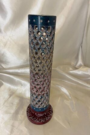 Yedi Çakra 7 Çakra Hand Made El İşi Feng Shui Ejderha Yılı Doğal Obsidyen Taşı Çubuk Konik Tütsülük kule