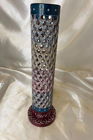 Yedi Çakra 7 Çakra Hand Made El İşi Feng Shui Ejderha Yılı Doğal Obsidyen Taşı Çubuk Konik Tütsülük kule