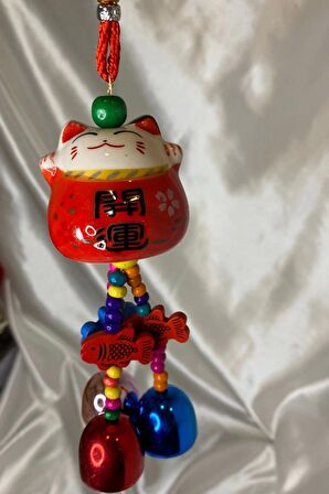 Maneki Neko Feng Shui Bereket Şans Mutluluk Çağıran Şans Kedi seramik