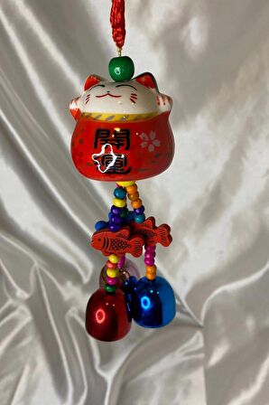 Maneki Neko Feng Shui Bereket Şans Mutluluk Çağıran Şans Kedi seramik