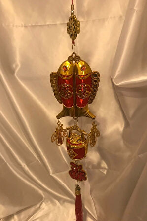 Feng Shui Ejderha Yılı Abajur Budha Buda Sokak Süsü Çin Feneri Japon Feneri Tak Koruyucu Çift Balık