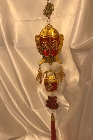 Feng Shui Ejderha Yılı Abajur Budha Buda Sokak Süsü Çin Feneri Japon Feneri Tak Koruyucu Çift Balık