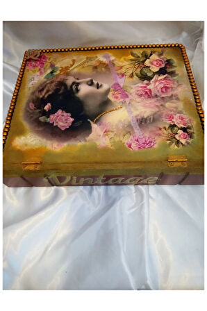 Sevgili Hediye Kutusu Sevgililer Günü Ahşap El İşi Hand Made Mücevher Kutusu