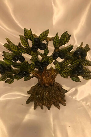 Zeytin Ağacı Kaliteli Seramik El Boyası El İşi Biblo