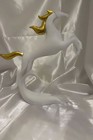 Avatar Kaideli Kübik Şahlanan Uçan At Beyaz