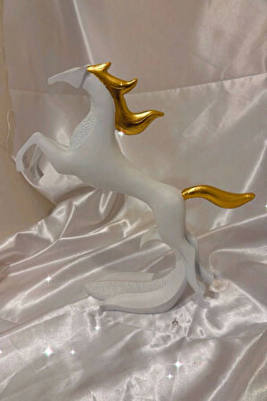 Avatar Kaideli Kübik Şahlanan Uçan At Beyaz