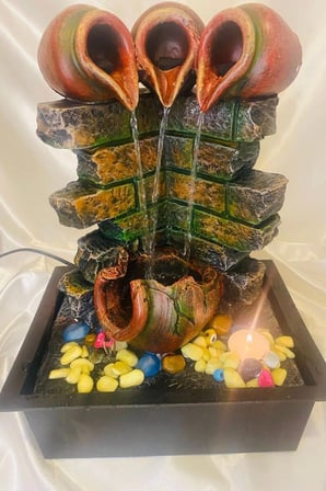 Feng Shui Su Şelalesi Akan Su Objesi Doğa Su Sesli