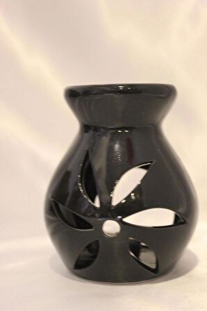 Buhardanlık Lotus Çiçeği Uzun Buhurdanlık Siyah Elişi Hand Made
