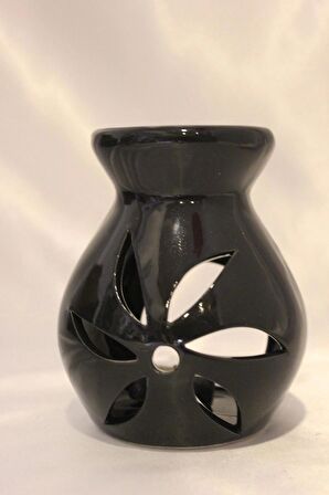 Buhardanlık Lotus Çiçeği Uzun Buhurdanlık Siyah Elişi Hand Made