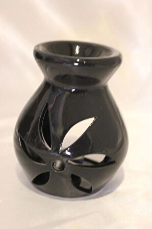 Buhardanlık Lotus Çiçeği Uzun Buhurdanlık Siyah Elişi Hand Made