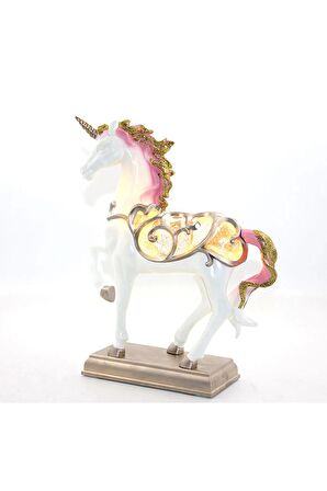 Yılbaşı Noel Unikorn Tasarımlı Kar Küresi Anime Karakter Işık Müzik Yeniyıl