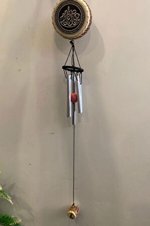 Deprem Zili Rüzgar Çanı Allah Wsma ÜL Hüsna 5 Metal Boru