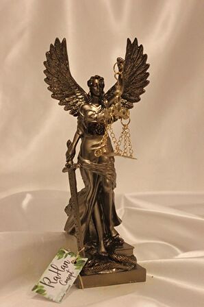 Dekoratif Avukat Adalet Kadın Heykeli Themis Terazi Kanatlı