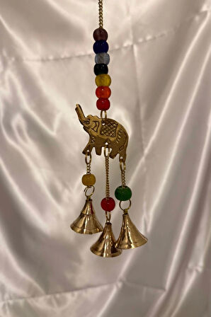 Rüzgar çanı deprem zili çanı kapı zili Pirinç Fil Küçük Boy