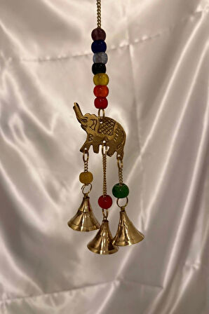 Rüzgar çanı deprem zili çanı kapı zili Pirinç Fil Küçük Boy