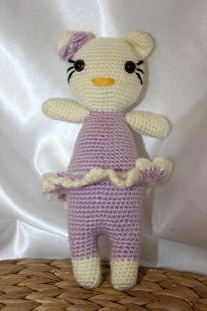 Hello Kitty Amigurumi El İşi Doğal Buzyy Doğal Oyuncak Uyku Arkadaşı