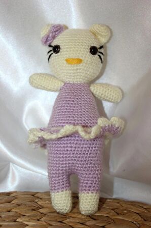 Hello Kitty Amigurumi El İşi Doğal Buzyy Doğal Oyuncak Uyku Arkadaşı