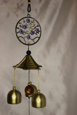 Deprem Zili Çanı Rüzgar Çanı Zili Feng Shui Yin Yang Hayat Ağacı