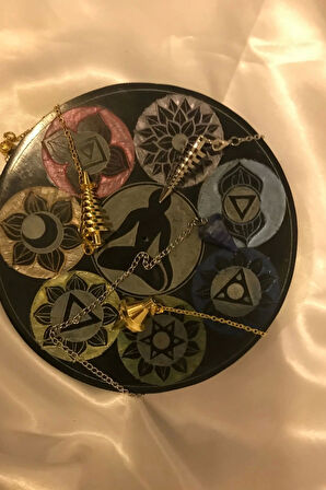 Pandül Sarkaç Doğal Taş Pandül ve Arındırma Temizleme Doğal Opsidyen Taşı Pirinç Pandül Taşı Kinesiyoloji Enerji Çalışmalarına Özel Radyestezi 7 Çakra