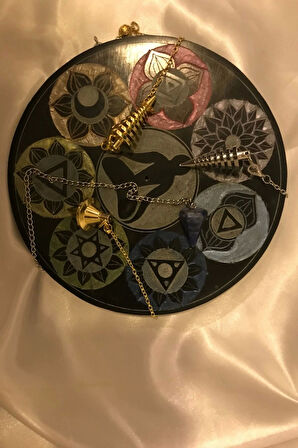 Pandül Sarkaç Doğal Taş Pandül ve Arındırma Temizleme Doğal Opsidyen Taşı Pirinç Pandül Taşı Kinesiyoloji Enerji Çalışmalarına Özel Radyestezi 7 Çakra