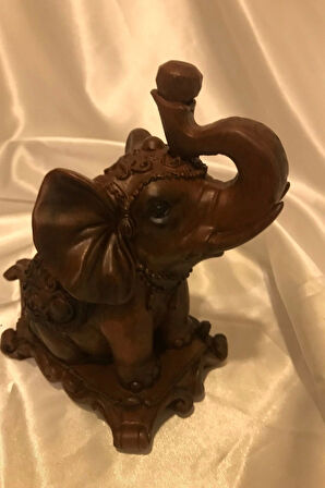 Şaraplık Fil Objeli Polyester Feng Shui Şaraplık