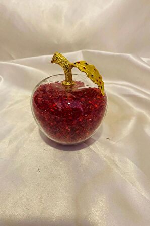 Kristal Cam Küre Elma Taşlı