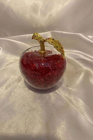 Kristal Cam Küre Elma Taşlı