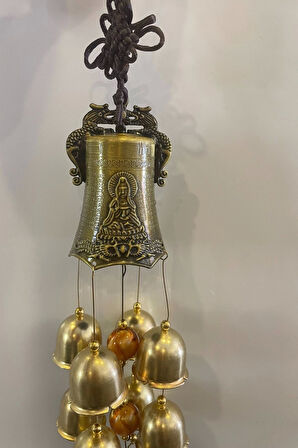 Deprem Zili Çanı Duvar Rüzgar Çanı Zili Feng Shui Ejderha Yılı Metal Borulu Budha Buda Ejderha Çift BalıkObjeli