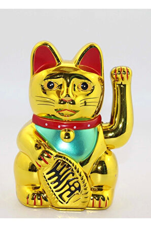 Maneki Neko Feng Shui Bereket Şans Mutluluk Çağıran Şans Kedisi Pilli Hareketli Pati Feng Shui Büyük