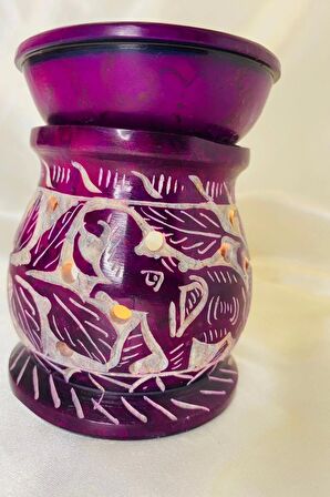 Buhardanlık Obsidye taşı El İşi Feng Shui Fil sembolü Buhurdanlık