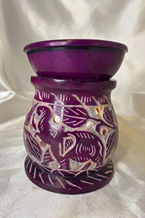 Buhardanlık Obsidye taşı El İşi Feng Shui Fil sembolü Buhurdanlık